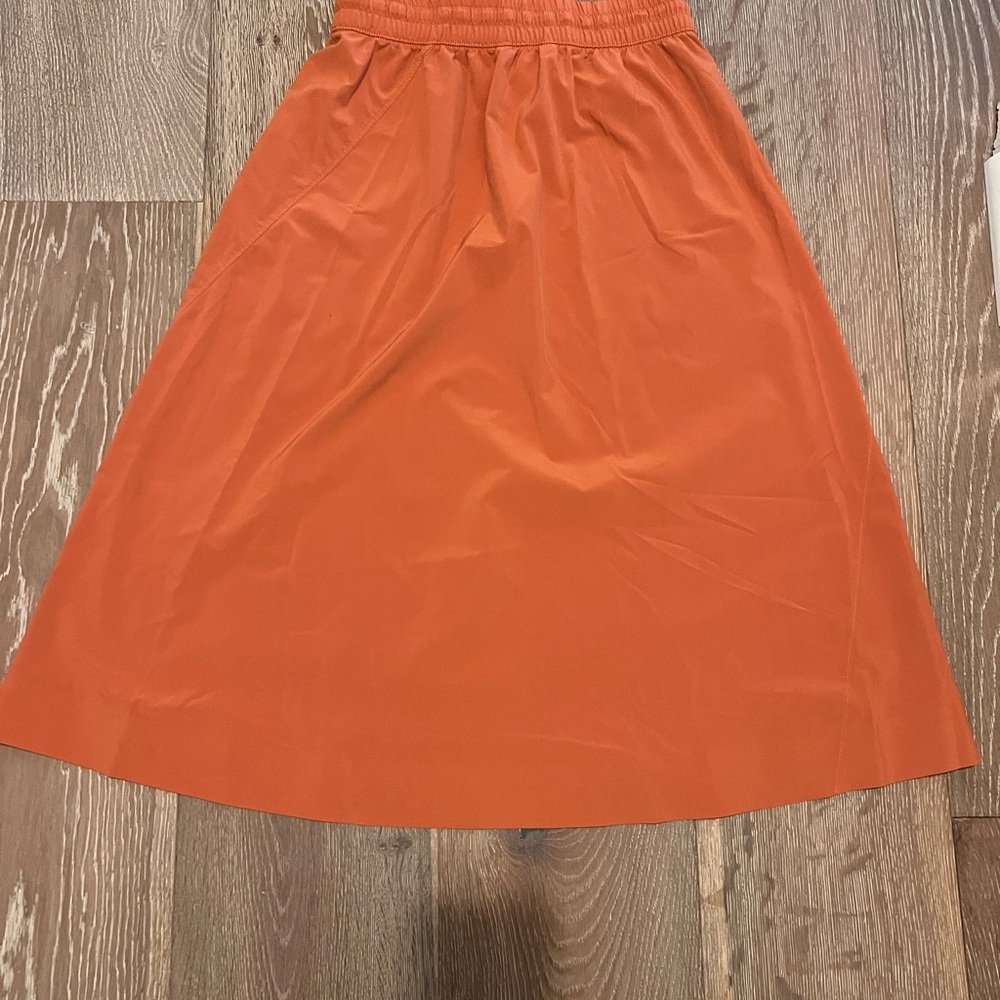 Athleta Rust Orange Midi Skirt - Picture 6 of 6